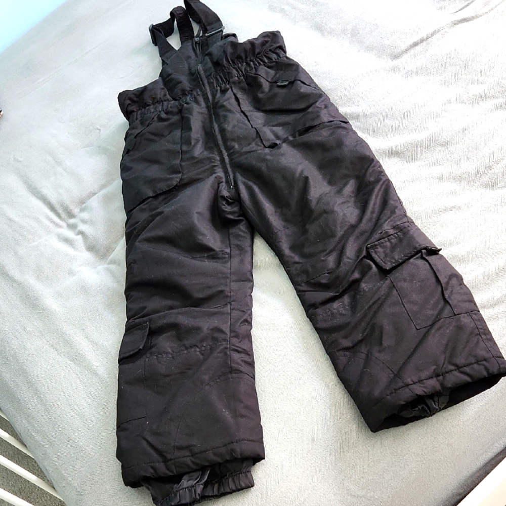 Kids' Black Snow Overalls